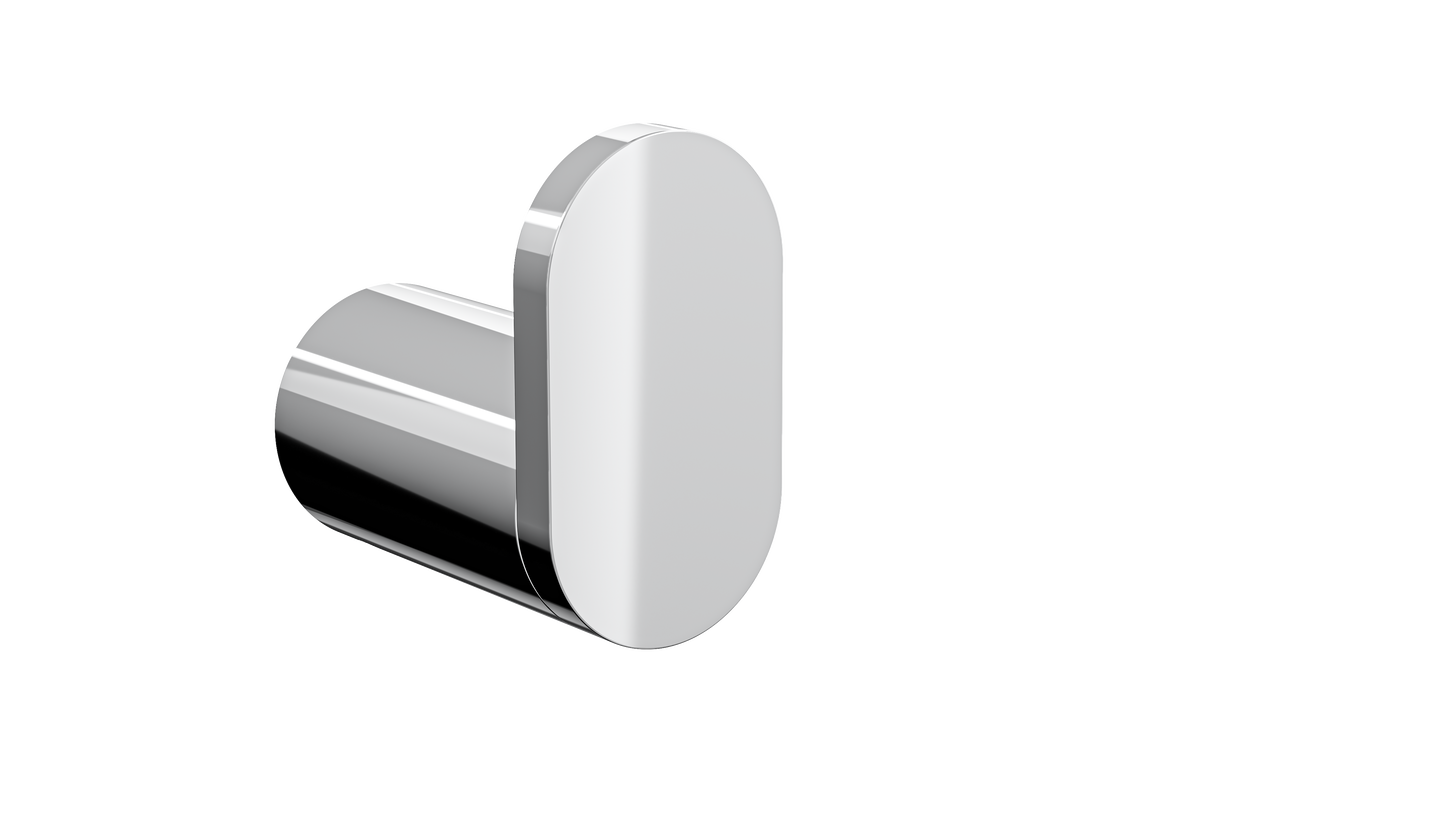 Circle Single Robe Hook - Chrome
