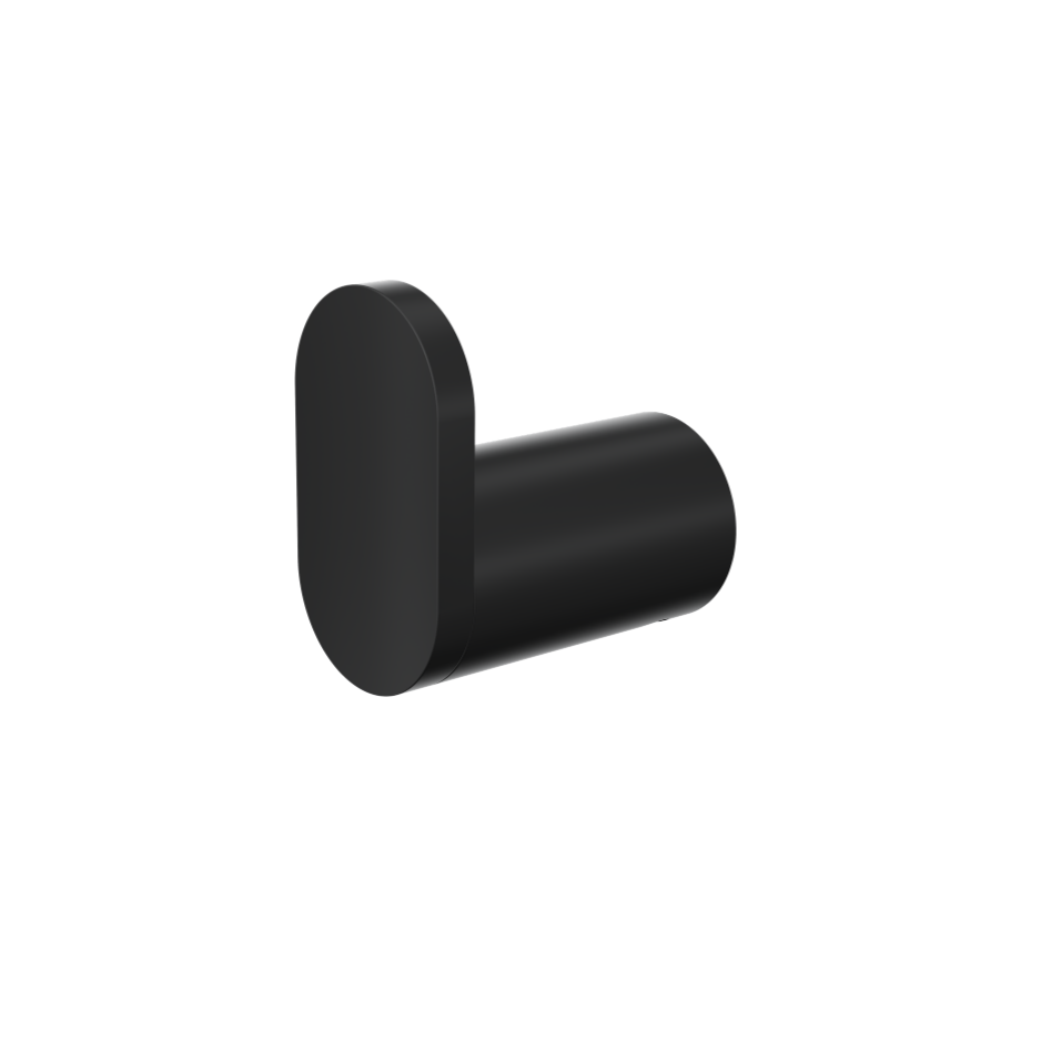 Circle Single Robe Hook - Matte Black