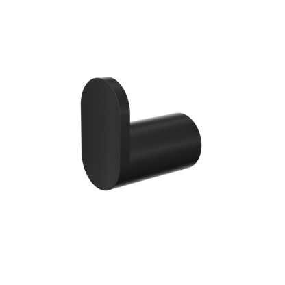 Circle Single Robe Hook - Matte Black