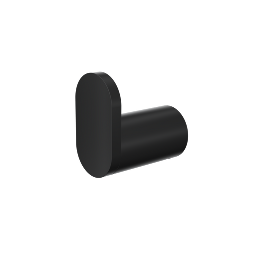 Circle Single Robe Hook - Matte Black