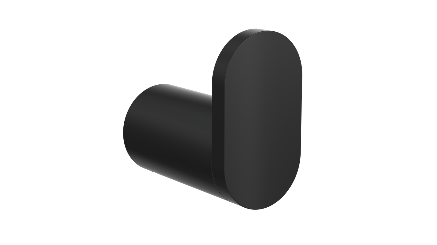 Circle Single Robe Hook - Matte Black
