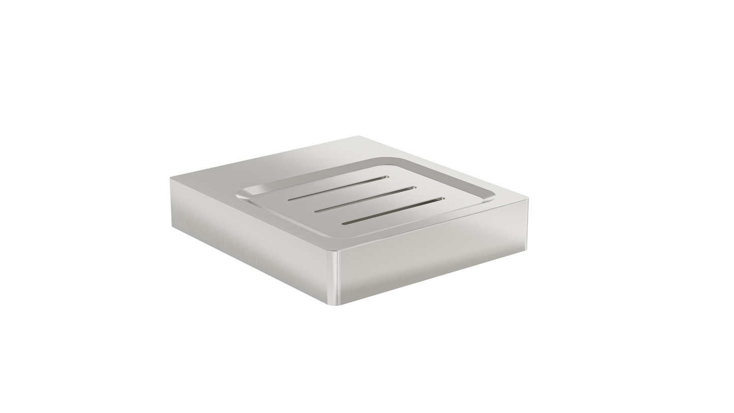 Circle Soap Dish - Brushed Nickel