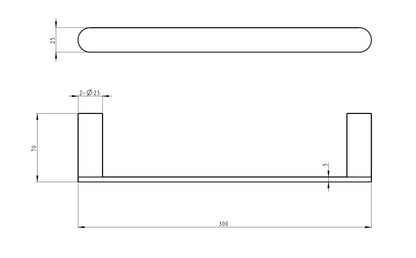 Circle Hand Towel Rail - Brushed Brass
