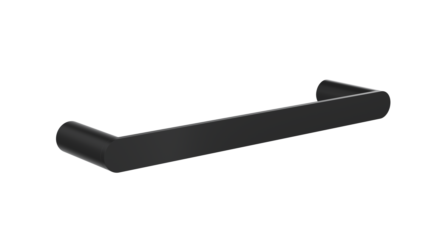 Circle Hand Towel Rail - Matte Black
