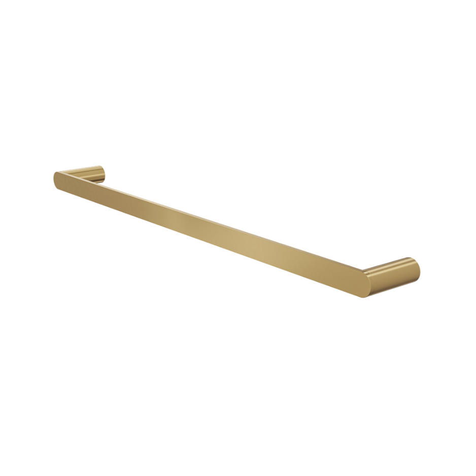 Circle 600mm Single Towel Rail - Brushed Brass
