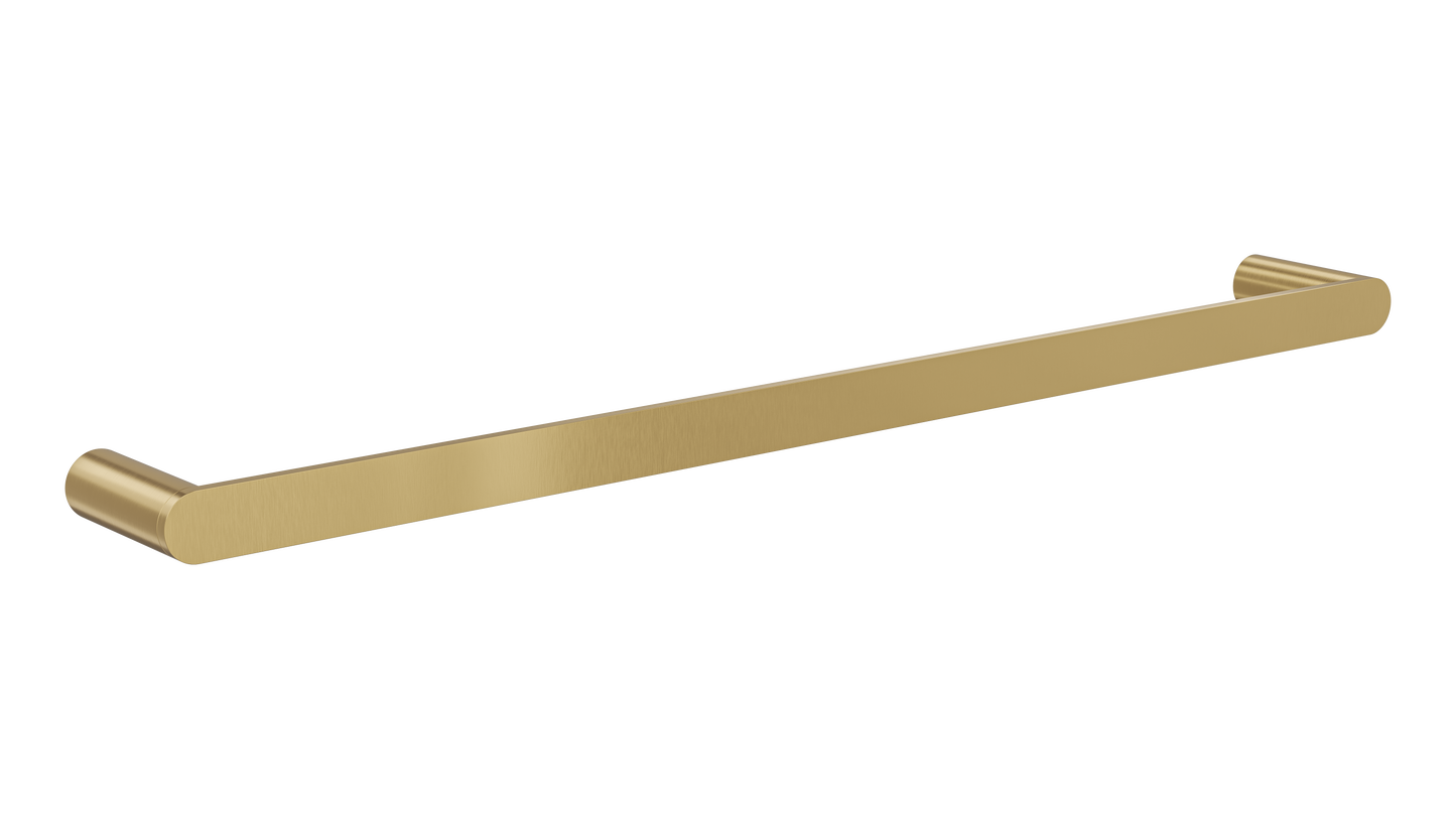Circle 600mm Single Towel Rail - Brushed Brass