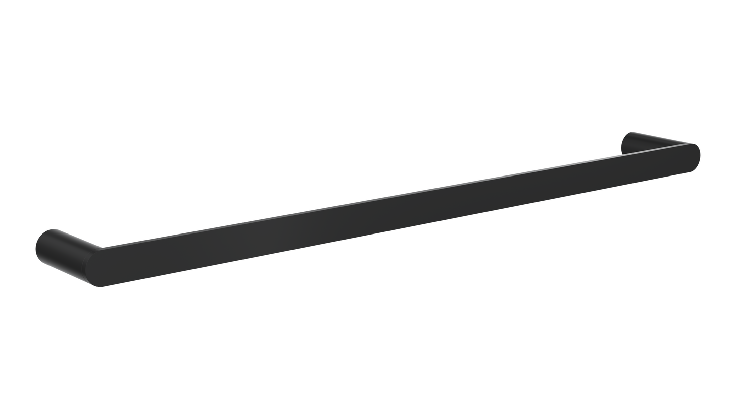 Circle 600mm Single Towel Rail - Matte Black