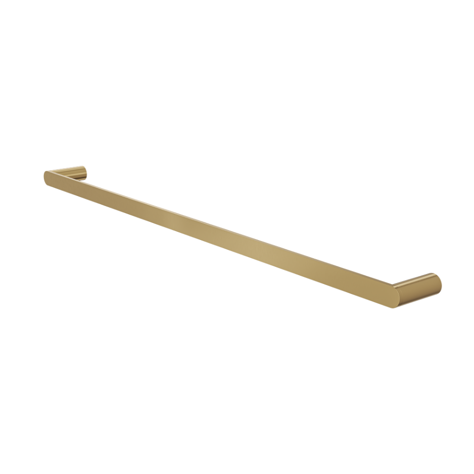 Circle 800mm Single Towel Rail - Brushed Brass