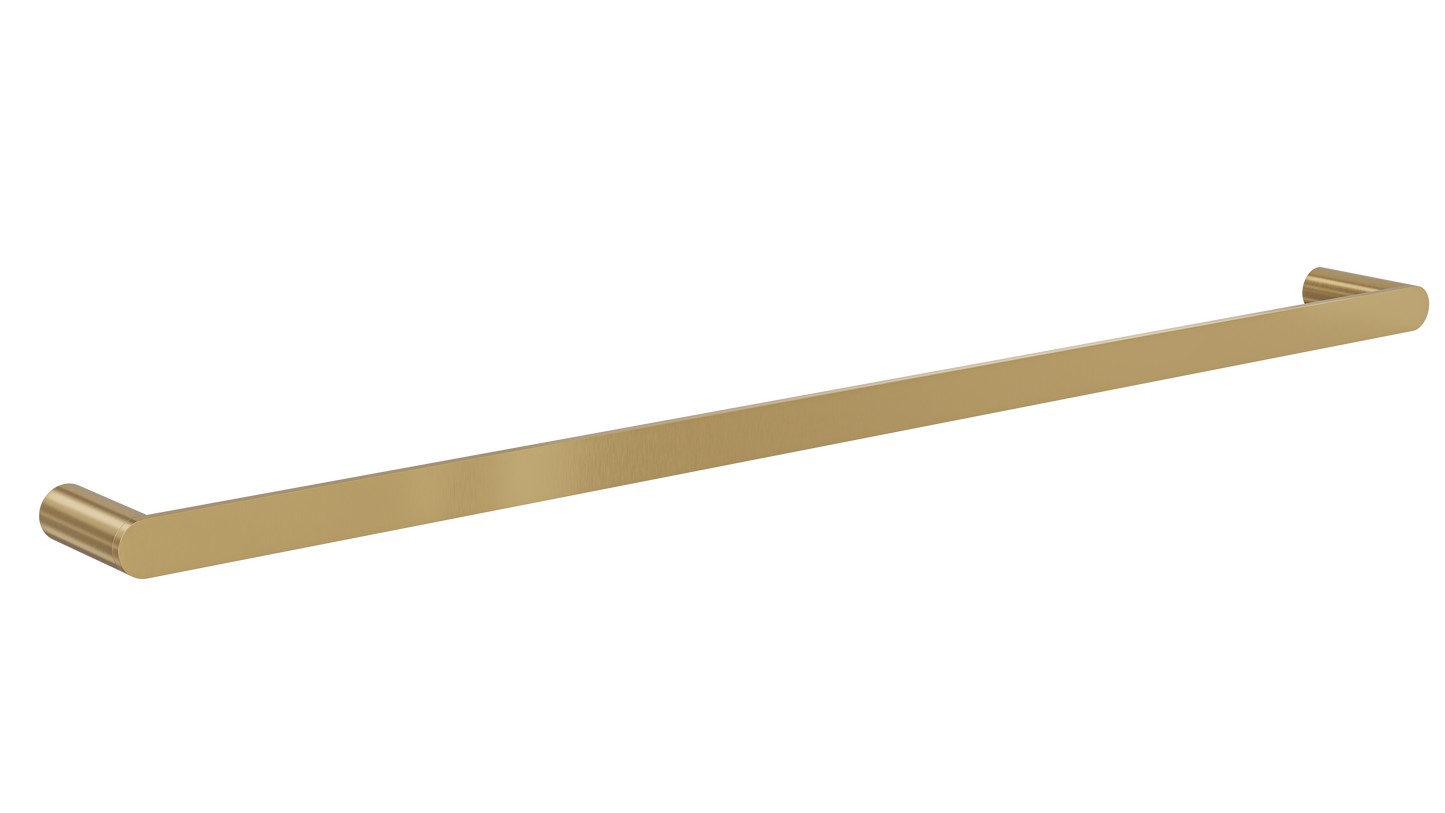 Circle 800mm Single Towel Rail - Brushed Brass