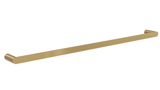 Circle 800mm Single Towel Rail - Brushed Brass