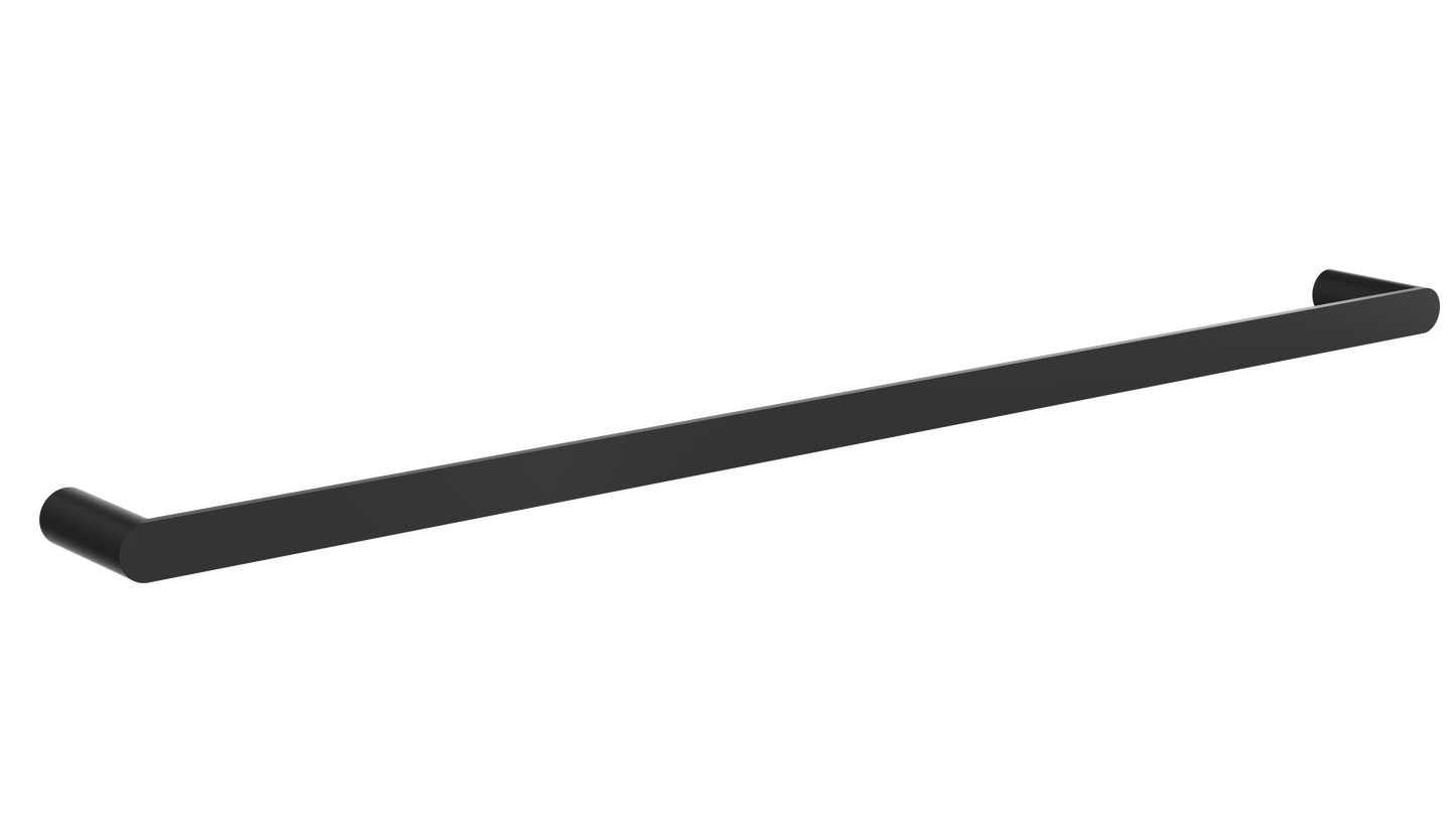 Circle 800mm Single Towel Rail - Matte Black