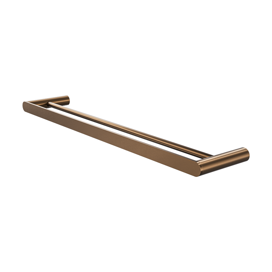Circle 600mm Double Towel Rail - Aged Bronze