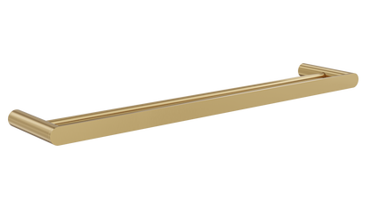 Circle 600mm Double Towel Rail - Brushed Brass
