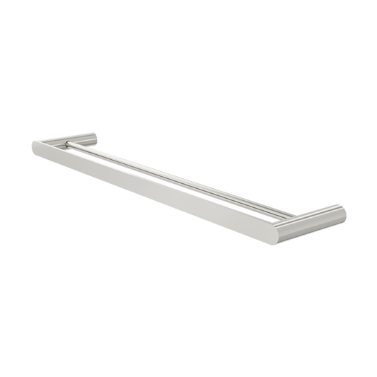 Circle 600mm Double Towel Rail - Brushed Nickel