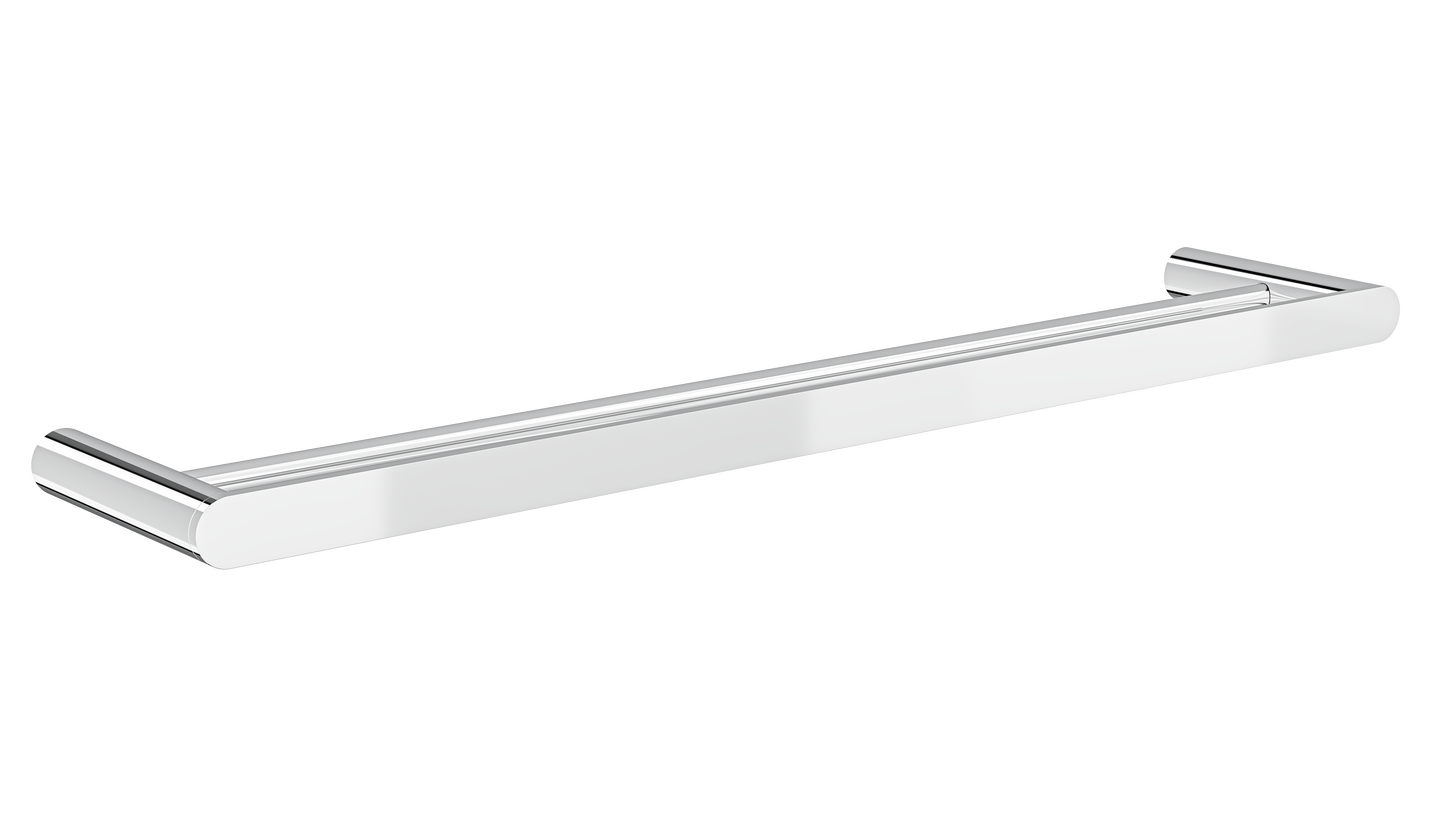 Circle 600mm Double Towel Rail - Chrome
