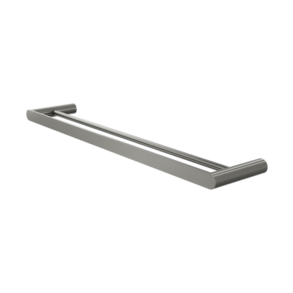Circle 600mm Double Towel Rail - Gunmetal