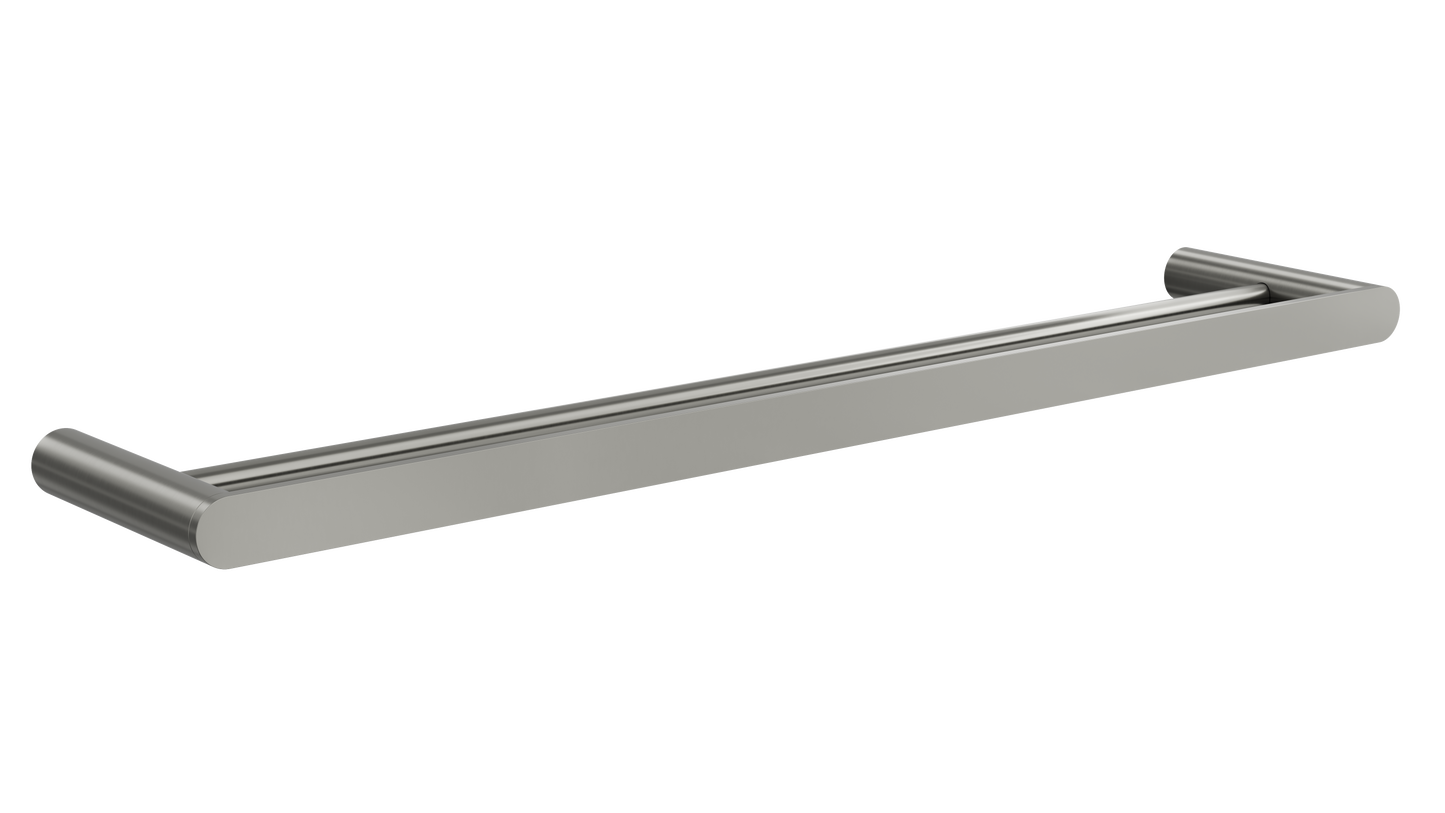 Circle 600mm Double Towel Rail - Gunmetal
