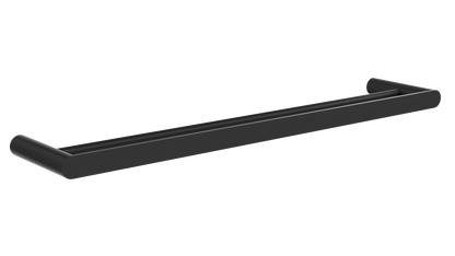 Circle 600mm Double Towel Rail - Matte Black