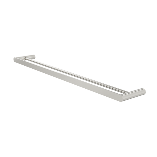 Circle 800mm Double Towel Rail - Brushed Nickel