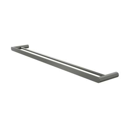 Circle 800mm Double Towel Rail - Gunmetal
