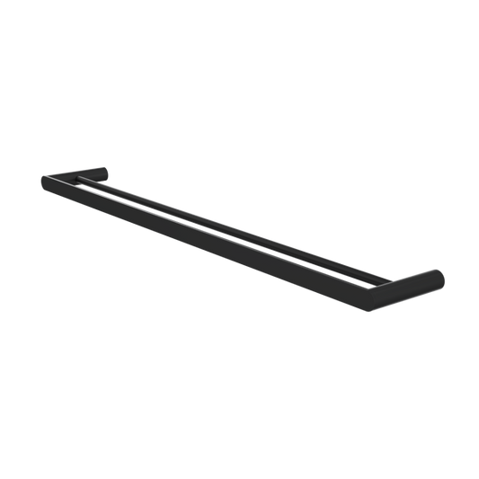 Circle 800mm Double Towel Rail - Matte Black