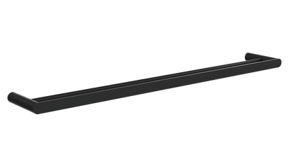 Circle 800mm Double Towel Rail - Matte Black