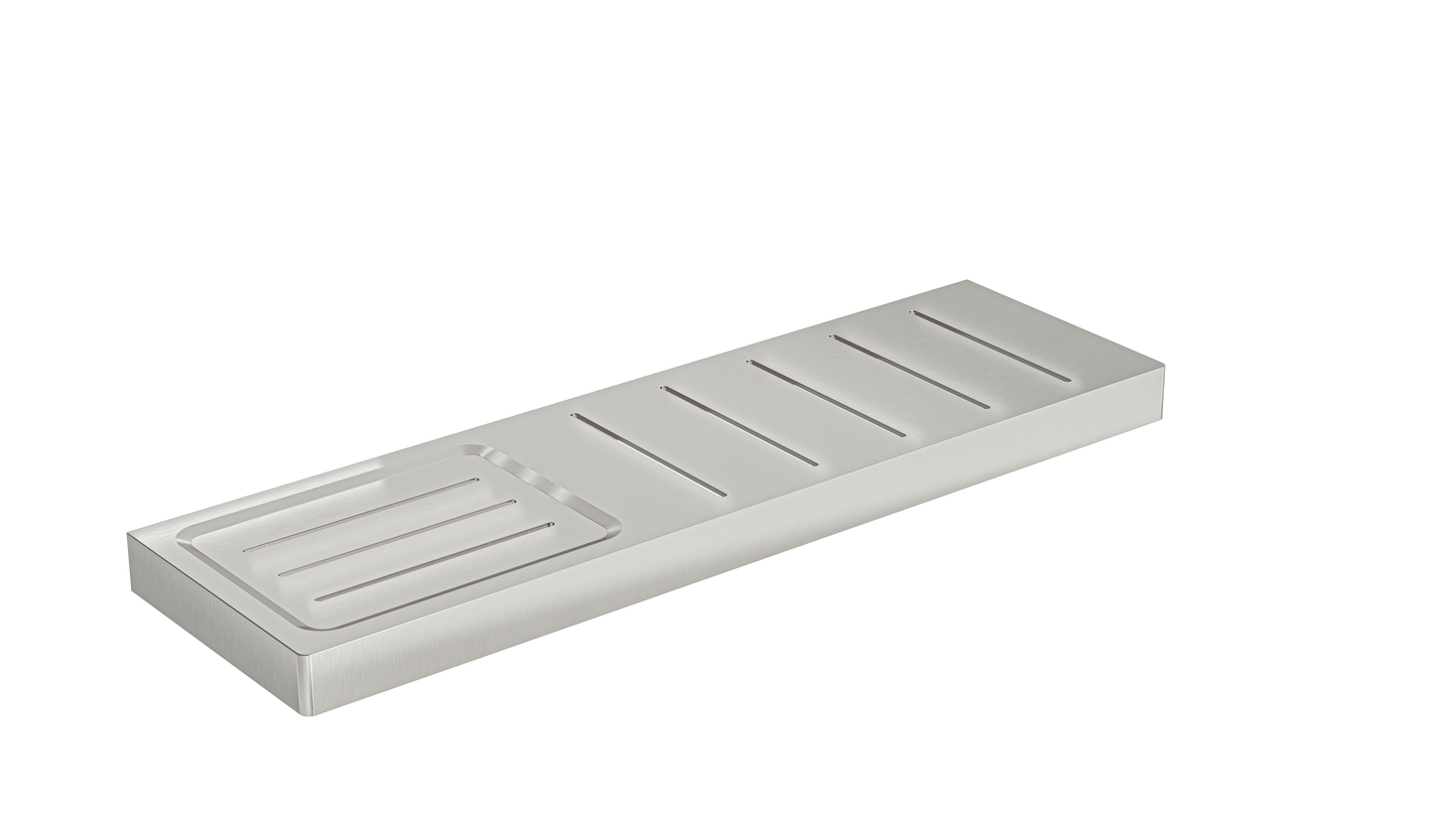 Circle Metal Shelf with Soap Dish - Brushed Nickel