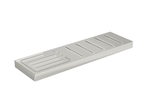 Circle Metal Shelf with Soap Dish - Brushed Nickel