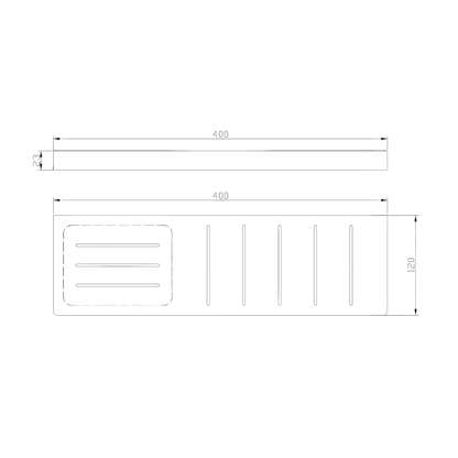 Circle Metal Shelf with Soap Dish - Aged Bronze