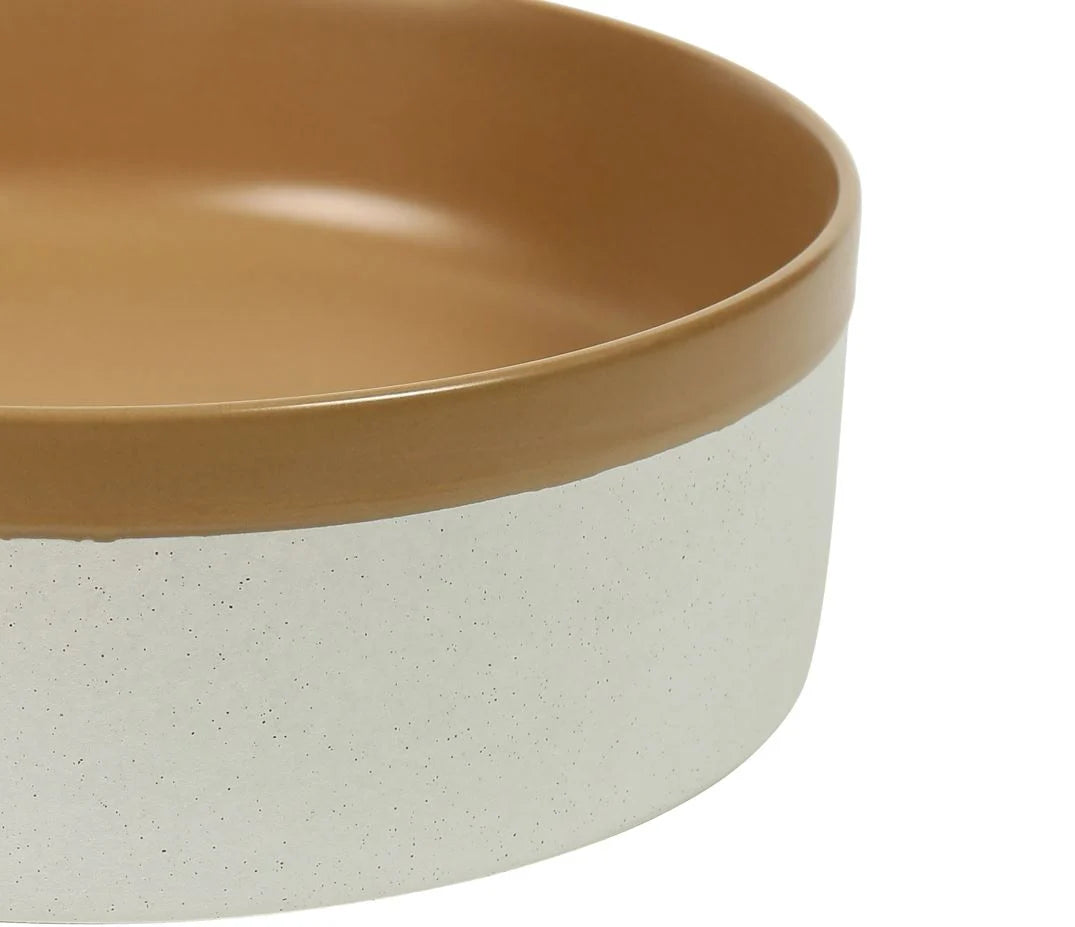 375*375*135mm Color Plus Textured Exterior Finish & Matte Light Brown Interior Finish Above Counter Basin