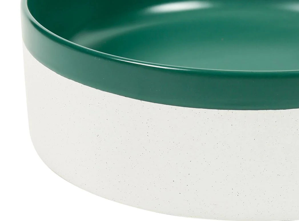 375*375*135mm Color Plus Textured Exterior Finish & Matte Green Interior Finish Above Counter Basin