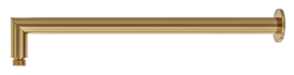Corsica 400mm Round Wall Shower Arm - Brushed Brass