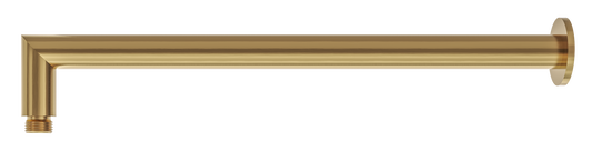 Corsica 400mm Round Wall Shower Arm - Brushed Brass
