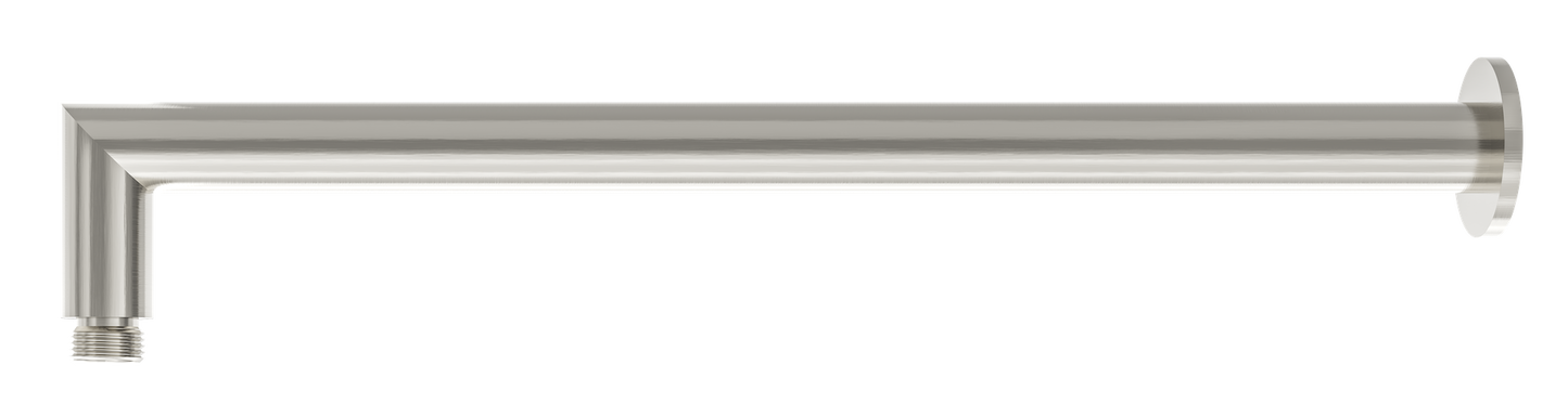 Corsica 400mm Round Wall Shower Arm - Brushed Nickel