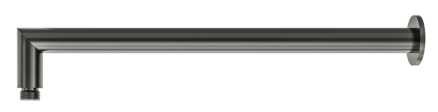 Corsica 400mm Round Wall Shower Arm - Gunmetal