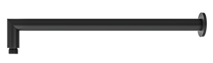 Corsica 400mm Round Wall Shower Arm - Matte Black