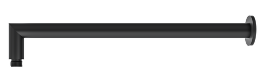 Corsica 400mm Round Wall Shower Arm - Matte Black