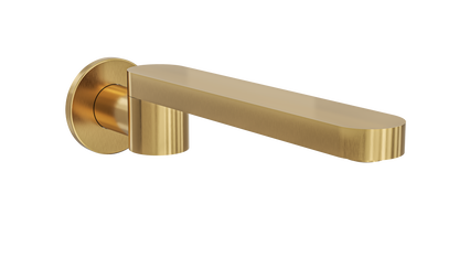 Corsica S2 Swivel Wall Bath Spout - Brushed Brass