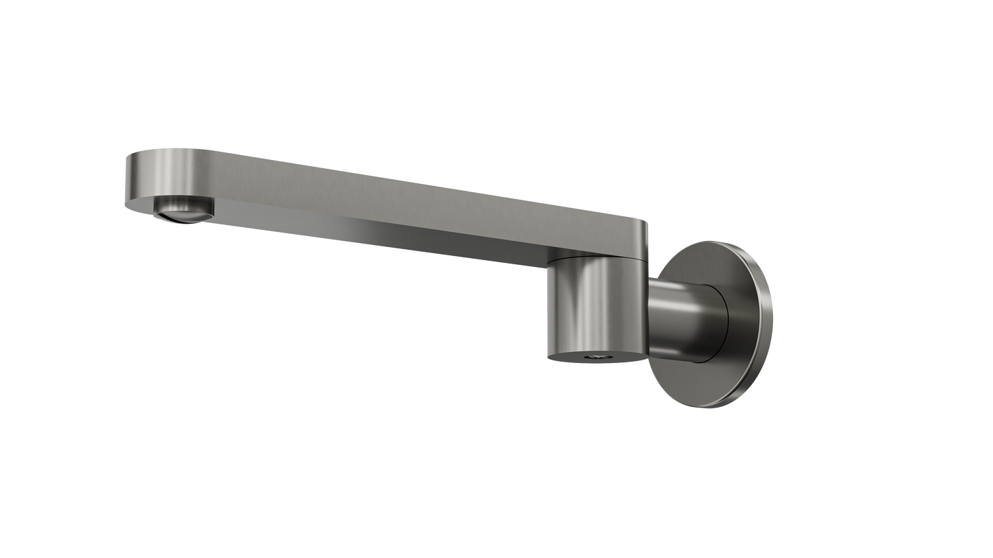 Corsica S2 Swivel Wall Bath Spout - Gunmetal