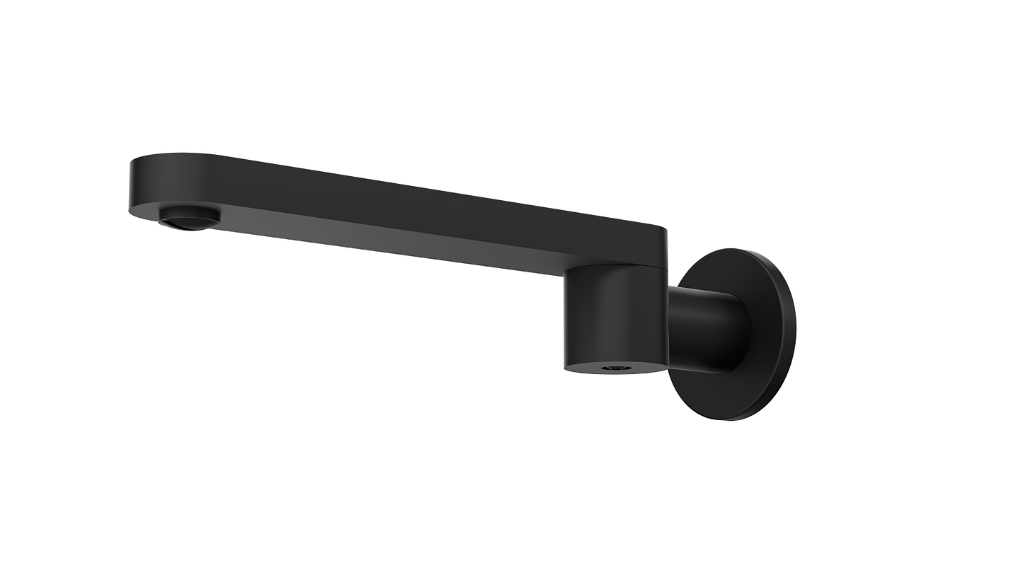 Corsica S2 Swivel Wall Bath Spout - Matte Black