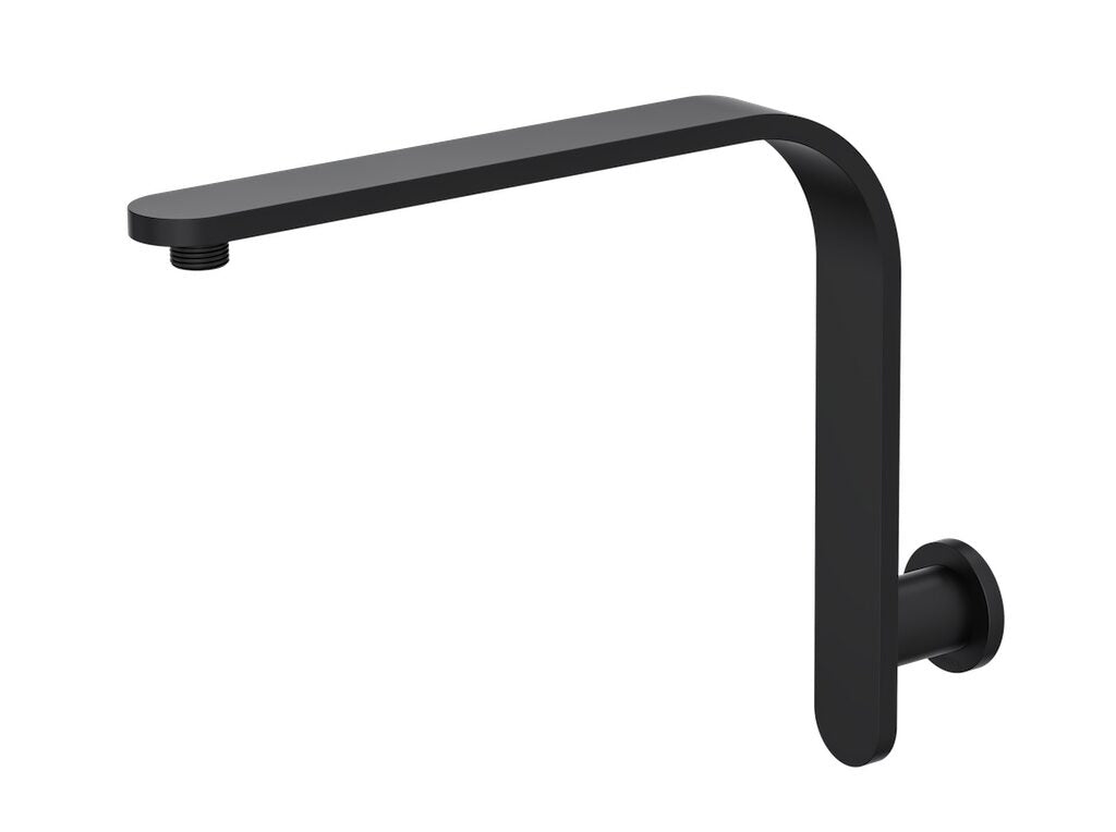 Corsica Flat Upswept Wall Shower Arm - Matte Black