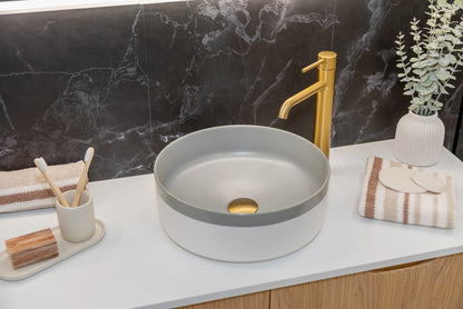 375*375*135mm Color Plus Textured Exterior Finish & Matte Dark Grey Interior Finish Above Counter Basin