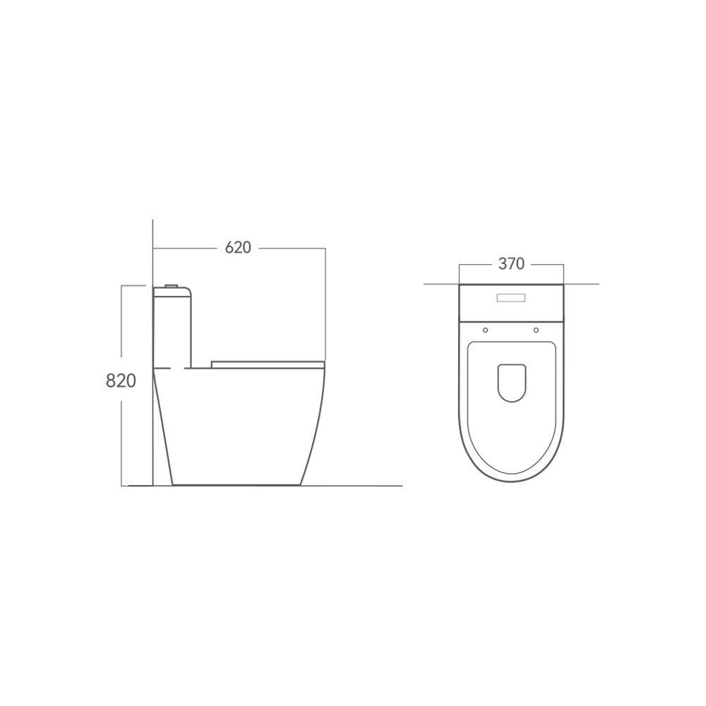 Rola Short Projection White Toilet Suite