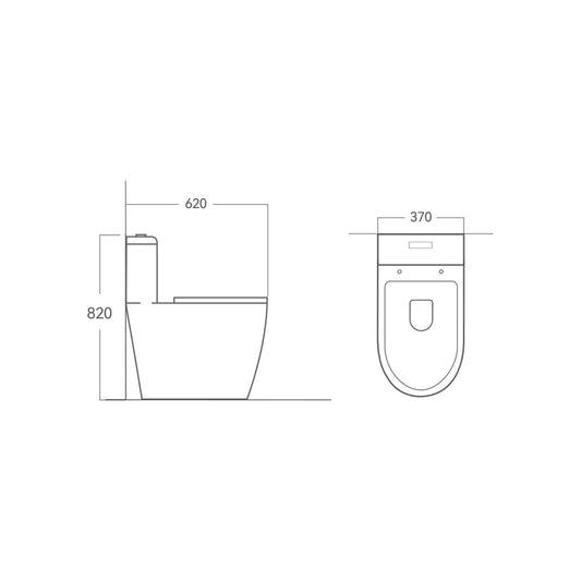 Rola Short Projection White Toilet Suite