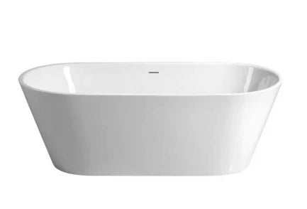 Olivia Freestanding Gloss White Bathtub with Overflow 1700 x 750 x 580 mm
