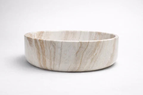 405*405*130mm Stone-look Glossy Finish Above Counter Basin