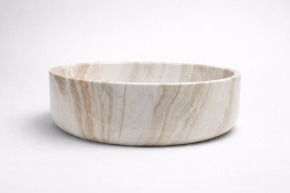 405*405*130mm Stone-look Glossy Finish Above Counter Basin