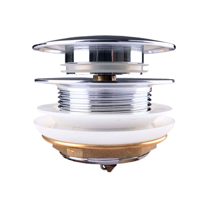 40mm Mushroom Chrome Brass Bathtub Pop Up Waste without Overflow