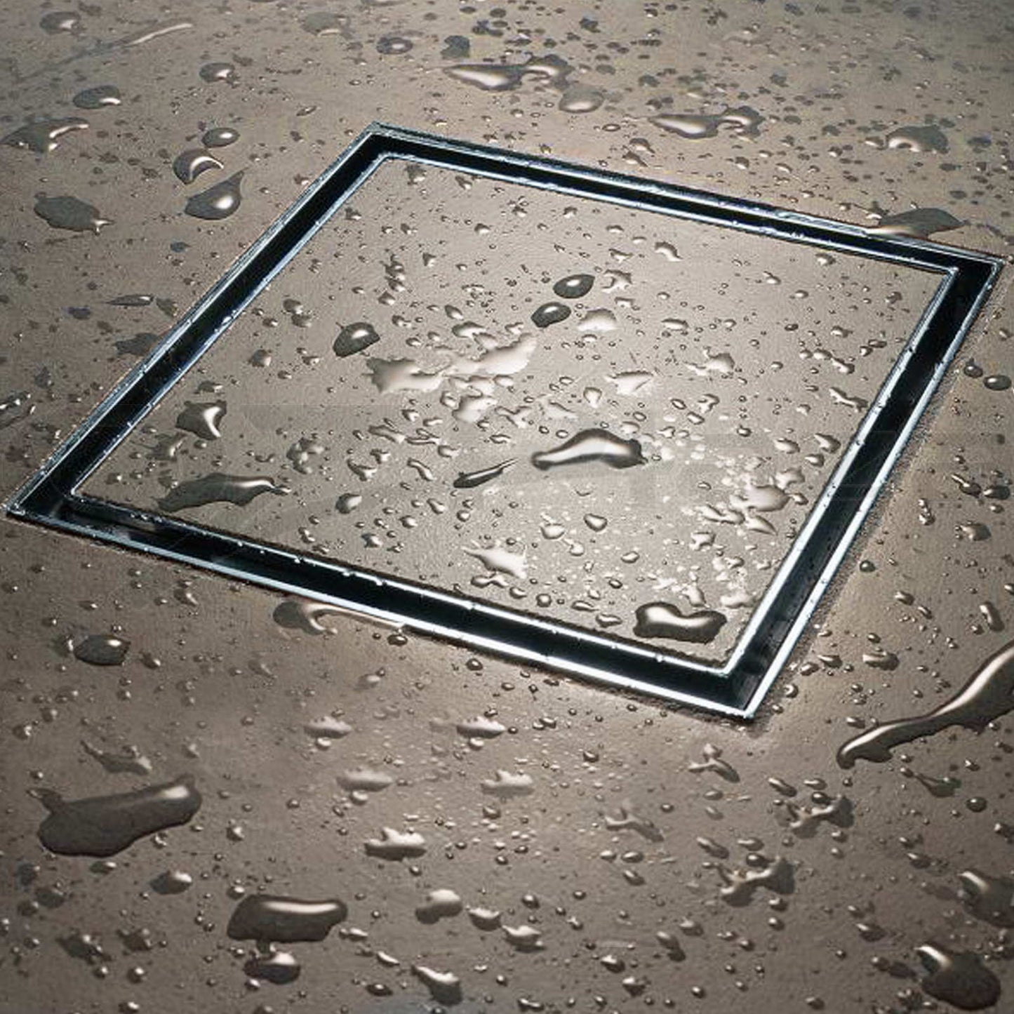 Chrome Smart Tile Insert Floor Waste Shower Grate Drain (88mm outlet)