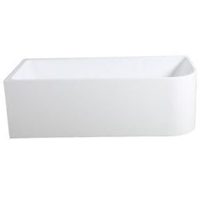 1500mm Left Corner Back to Wall Bathtub - No Overflow - Gloss White